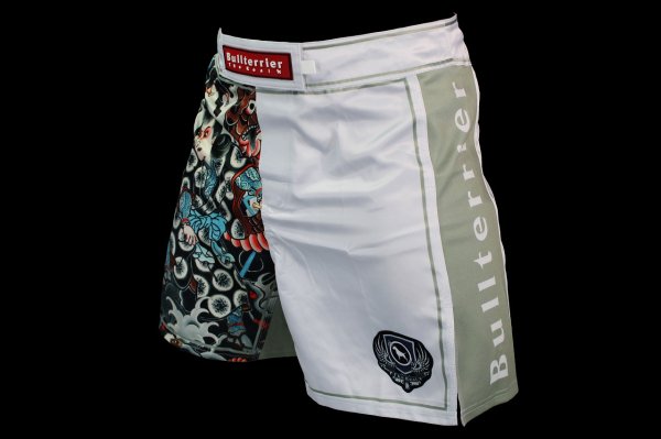 Photo2: BULL TERRIER Fight Shorts OROCHIMARU White (2)