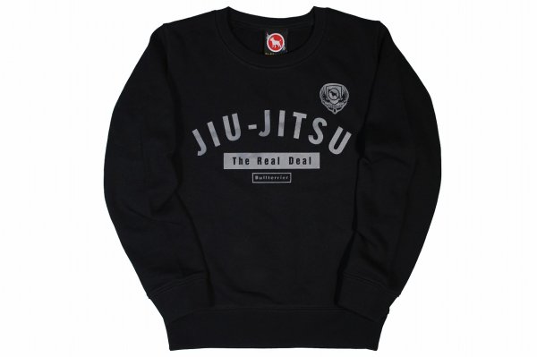 Photo1: BULL TERRIER Kids Sweatshirt Jiu-Jitsu Black (1)
