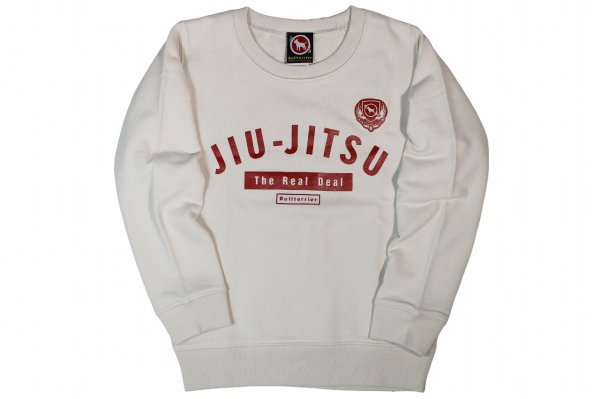 Photo1: BULL TERRIER Kids Sweatshirt Jiu-Jitsu Beige (1)