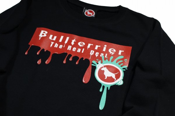 Photo3: BULL TERRIER Kids Sweatshirt PAINT Black (3)