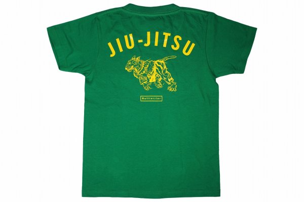 Photo2: BULL TERRIER Kids T-Shirts Jiu-Jitsu Green (2)