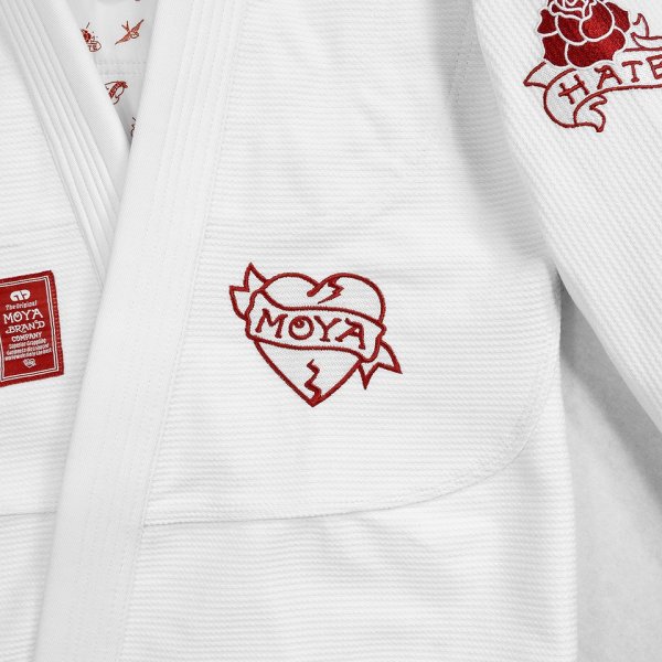 Photo4: MOYA BRAND Jiu-Jitsu Gi LOVE x HATE White  (4)