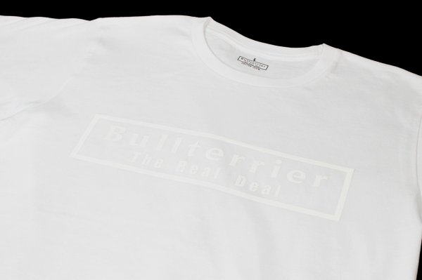 Photo3: BULL TERRIER T-Shirt Box Logo Flock White (3)