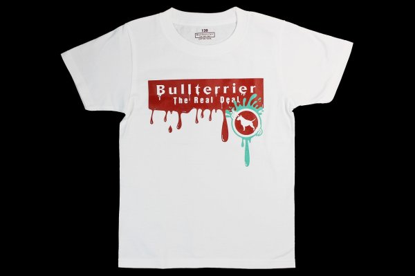 Photo1: BULL TERRIER Kids T-Shirts PAINT White (1)