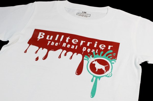 Photo3: BULL TERRIER Kids T-Shirts PAINT White (3)
