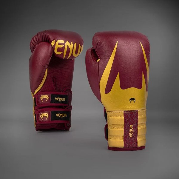 Photo2: VENUM Boxing Glove REVERSO Cherry Red/Gold (2)