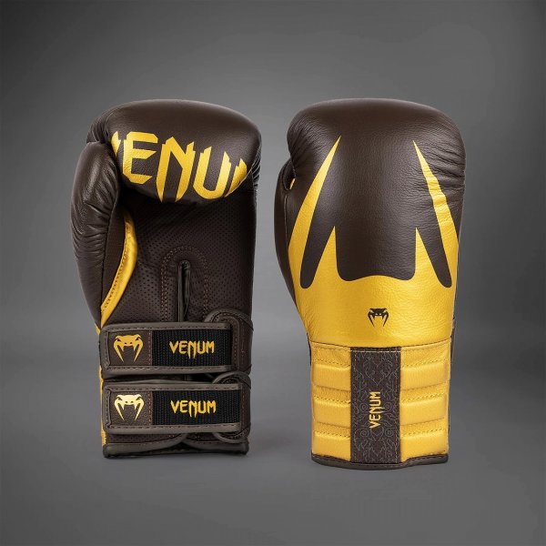 Photo1: VENUM Boxing Glove REVERSO Chocolate/Gold (1)