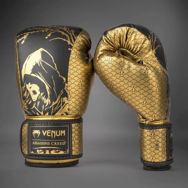 Photo2: VENUM x ASSASSIN`S CREED Boxing Glove SHADOWS Black/Gold (2)