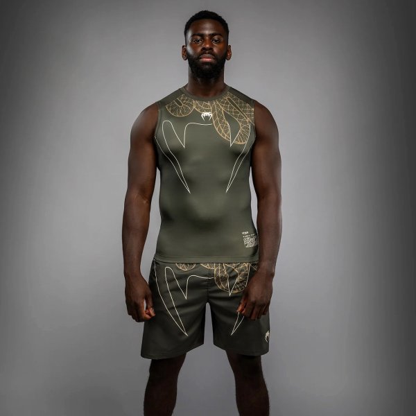 Photo1: VENUM Rashguard SERPENTI Sleeveless Khaki/Bronze/Ivory (1)