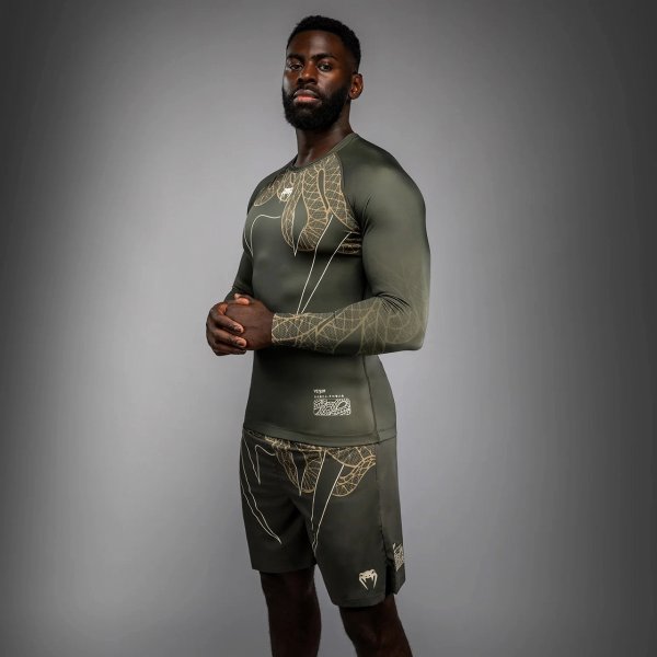 Photo2: VENUM Rashguard SERPENTI Long Sleeve Khaki/Bronze/Ivory (2)