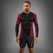 Photo2: VENUM x ASSASSIN`S CREED SHADOWS Rashguard Long Sleeve Burgundy/Black (2)