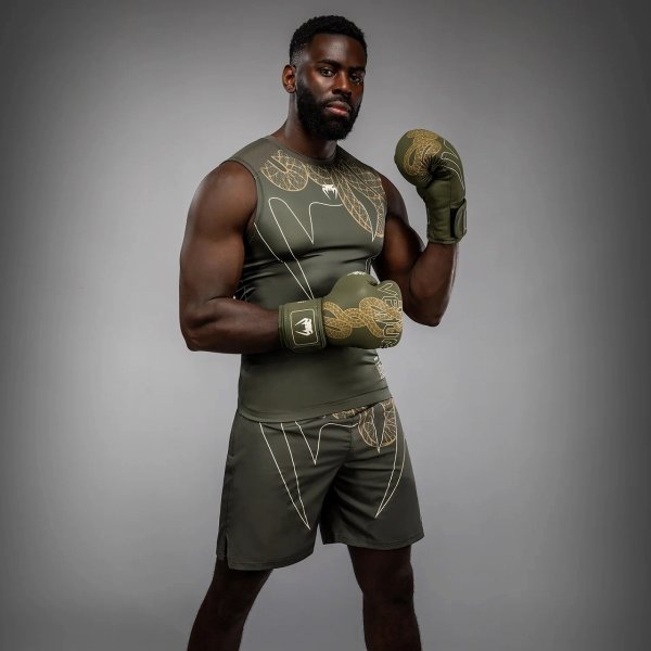 Photo3: VENUM Rashguard SERPENTI Sleeveless Khaki/Bronze/Ivory (3)