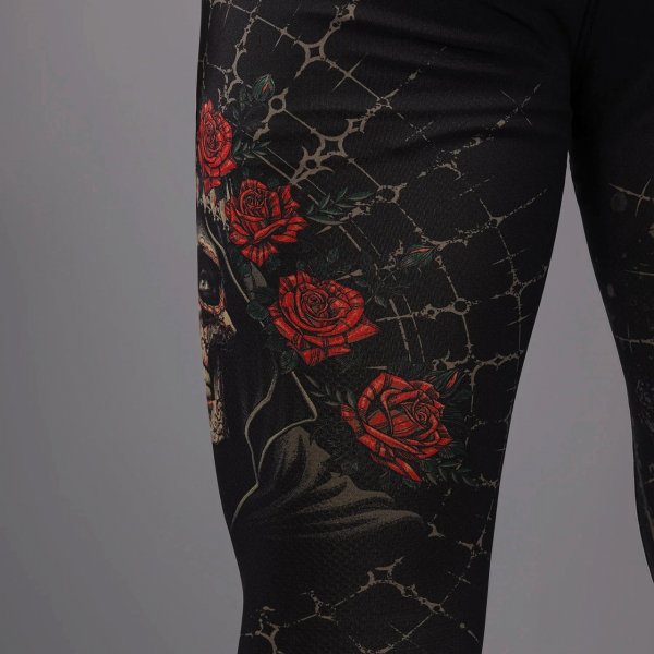 Photo7: VENUM Long Spats SANTA MUERTE 5.0 Deep Black/Gold (7)