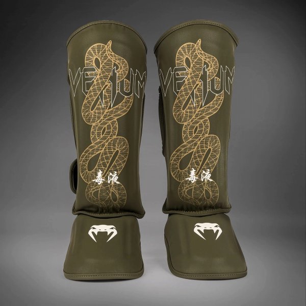 Photo2: VENUM Shin Guard SERPENTI Khaki/Bronze/Ivory (2)