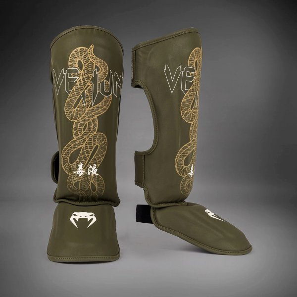 Photo1: VENUM Shin Guard SERPENTI Khaki/Bronze/Ivory (1)
