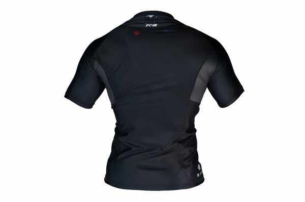 Photo3: ACE7 Rashguard 02 Short Sleeve Black (3)