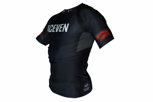 Photo2: ACE7 Rashguard 02 Short Sleeve Black (2)