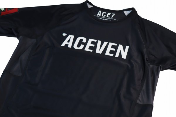 Photo6: ACE7 Rashguard 02 Short Sleeve Black (6)