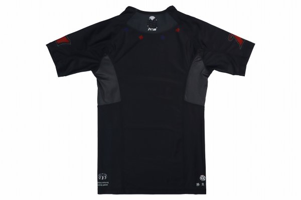 Photo5: ACE7 Rashguard 02 Short Sleeve Black (5)