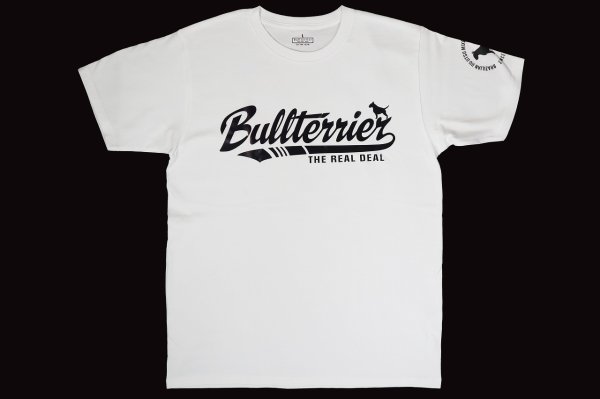 Photo1: BULL TERRIER T-Shirt BASEBALL LOGO White (1)