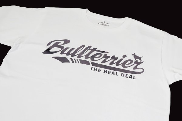 Photo3: BULL TERRIER T-Shirt BASEBALL LOGO White (3)