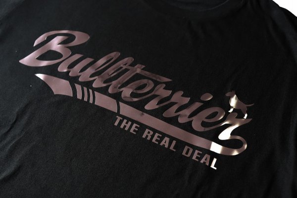Photo4: BULL TERRIER T-Shirt BASEBALL LOGO Black (4)