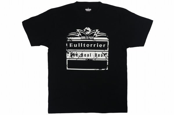 Photo1: BULL TERRIER T-Shirt BORN TO FIGHT Black (1)