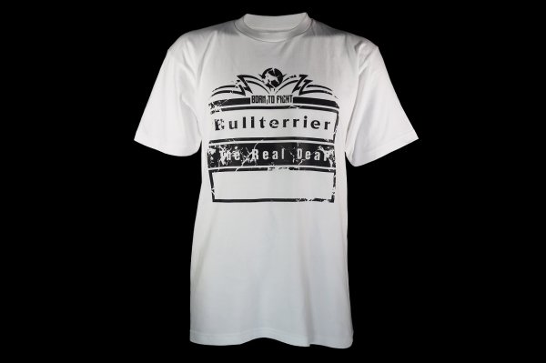 Photo4: BULL TERRIER T-Shirt BORN TO FIGHT White (4)