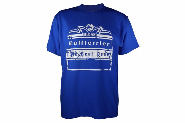 Photo4: BULL TERRIER T-Shirt BORN TO FIGHT Blue (4)