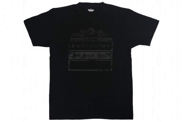 Photo1: BULL TERRIER T-Shirt BORN TO FIGHT Black/Black (1)