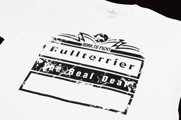 Photo3: BULL TERRIER T-Shirt BORN TO FIGHT White (3)