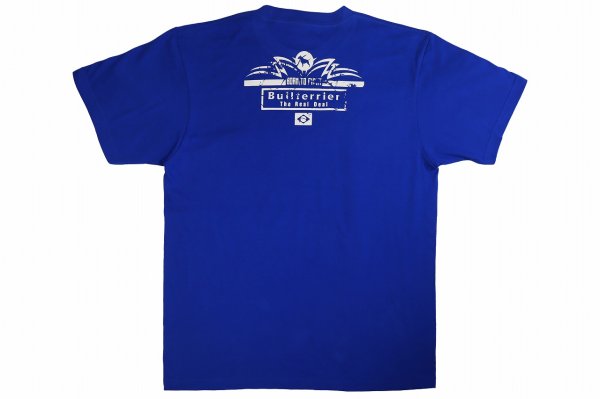 Photo2: BULL TERRIER T-Shirt BORN TO FIGHT Blue (2)