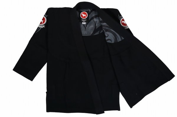 Photo2: BULLTERRIER Kids Jiu-Jitsu Gi TRIBAL Black (2)