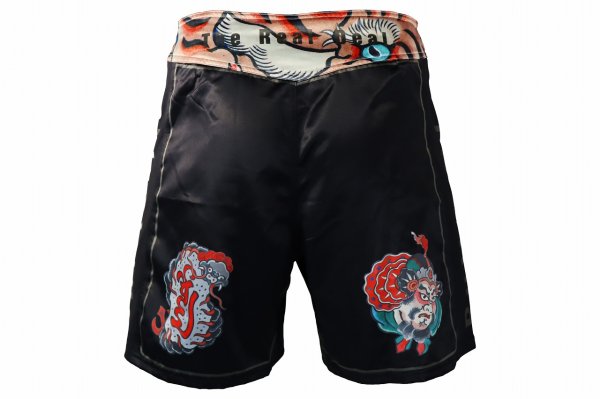 Photo3: BULL TERRIER Fight Shorts TORAH Black (3)