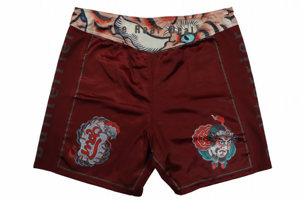 Photo5: BULL TERRIER Fight Shorts TORAH Bordeaux (5)