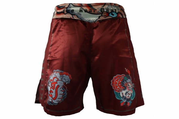Photo3: BULL TERRIER Fight Shorts TORAH Bordeaux (3)