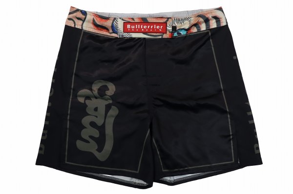 Photo4: BULL TERRIER Fight Shorts TORAH Black (4)