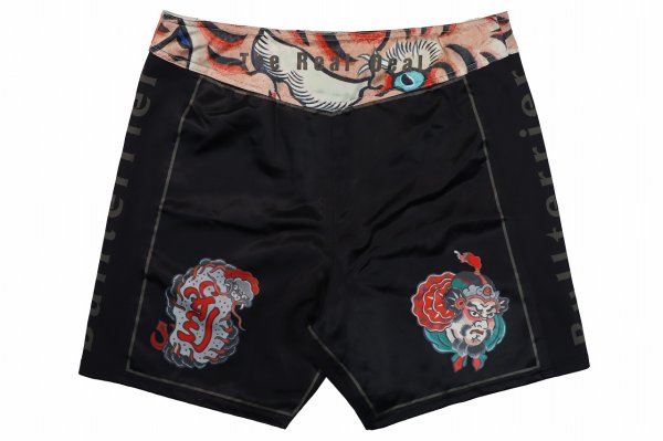 Photo5: BULL TERRIER Fight Shorts TORAH Black (5)