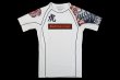 Photo4: BULL TERRIER Rash Guard TORAH Short Sleeve White (4)