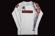 Photo4: BULL TERRIER Rash Guard TORAH Long Sleeve White (4)