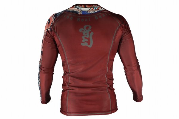 Photo3: BULL TERRIER Rash Guard TORAH Long Sleeve Bordeaux (3)