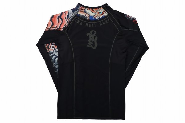 Photo5: BULL TERRIER Rash Guard TORAH Long Sleeve Black (5)
