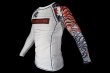 Photo2: BULL TERRIER Rash Guard TORAH Long Sleeve White (2)
