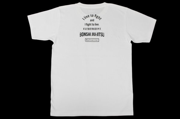 Photo2: BULL TERRIER x KLEBER KOIKE Live to Fight T-Shirt White (2)