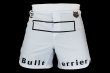Photo1: BULL TERRIER Fight Shorts FIGHT&SPORTS White (1)