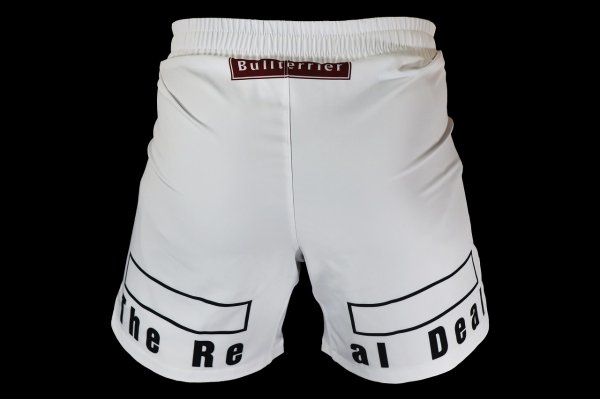Photo3: BULL TERRIER Fight Shorts FIGHT&SPORTS White (3)