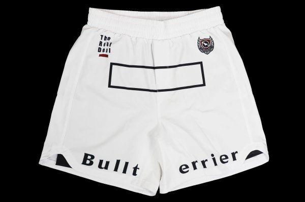 Photo4: BULL TERRIER Fight Shorts FIGHT&SPORTS White (4)