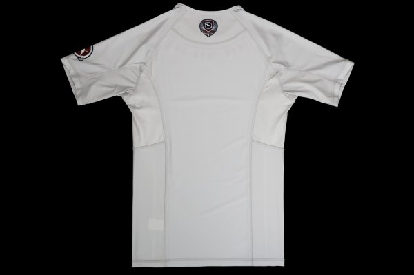 Photo5: BULL TERRIER Rash Guard TRADITIONAL Short Sleeve Off White (5)