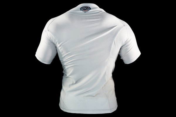 Photo3: BULL TERRIER Rash Guard TRADITIONAL Short Sleeve Off White (3)