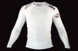 Photo1: BULL TERRIER Rash Guard TRADITIONAL Long Sleeve Off White (1)